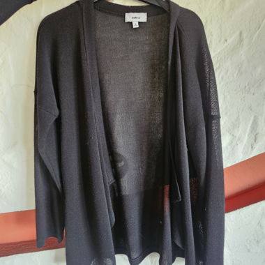 Cardigan nero sottile Zebra taglia M