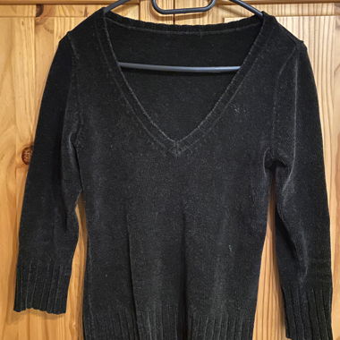Black V-Neck Sweater