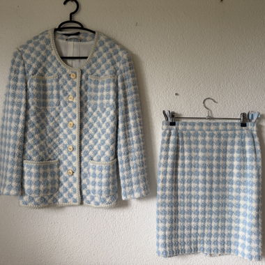 CHANEL-Style Tweed-Jacke und Jupe Zweiteiler