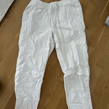 Pantaloni di lino bianchi Zara XL