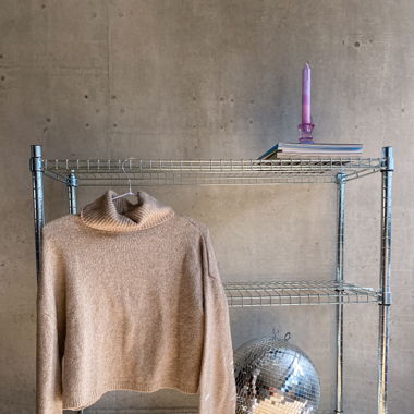 Rollkragen Beige