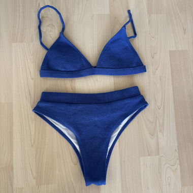 Textured Blue Bikini
