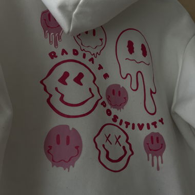 Hoodie graphique blanc