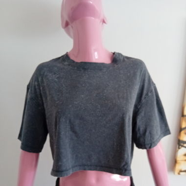 Shirt, XS/S, anthrazit meliert 