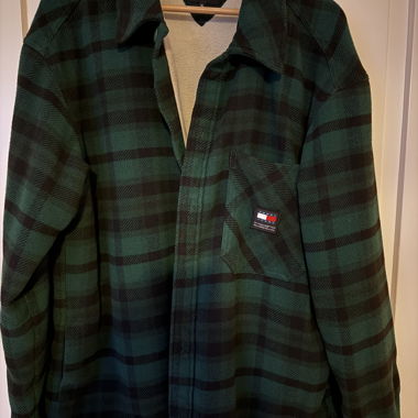 Tommy Jeans Overshirt/Jacke, Grün kariert, Gr. XL 