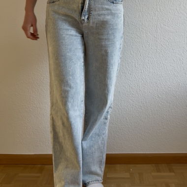 Jeans taille haute bleu clair