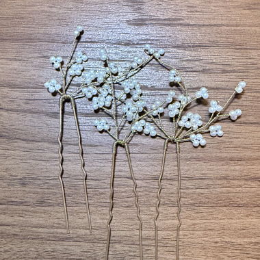 Set di fermagli per capelli con perle
