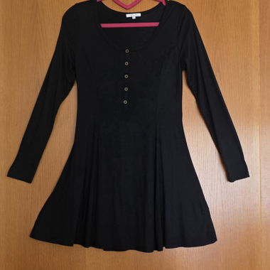 Black long-sleeve dress