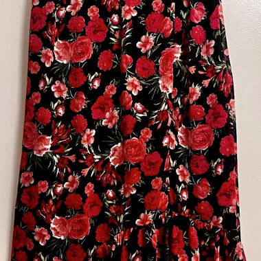 Jupe midi fleurie