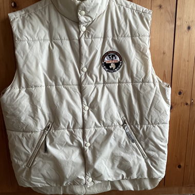Napapijri Vintage Pufferweste in Creme – Gr. M
