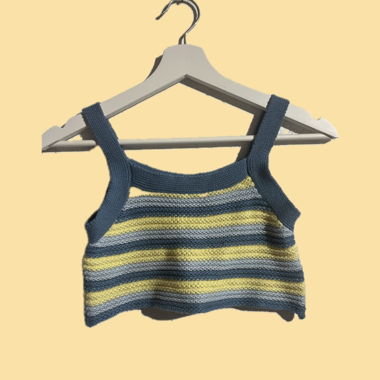 Top court en maille rayé de Pull&Bear XS