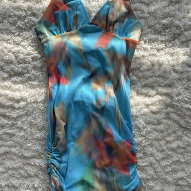 Magnificent blue dress, very high quality.