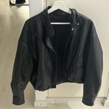 Giacca in pelle nera
