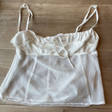 Top bianco trasparente