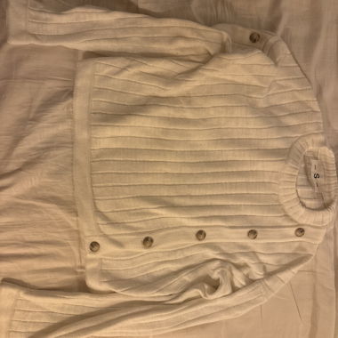 Gilet côtelé crème