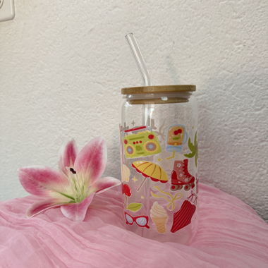 Retro Summer Stereo Vintage Glas aus Glas