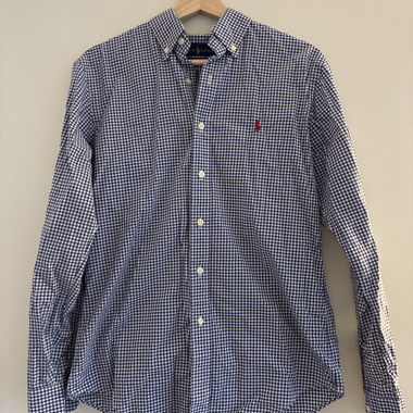 Camicia a Quadri Blu, Ralph Lauren, Custom Fit