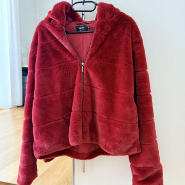 Giacca in ecopelliccia rossa ONLY