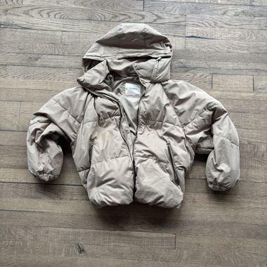 Beige Pufferjacke