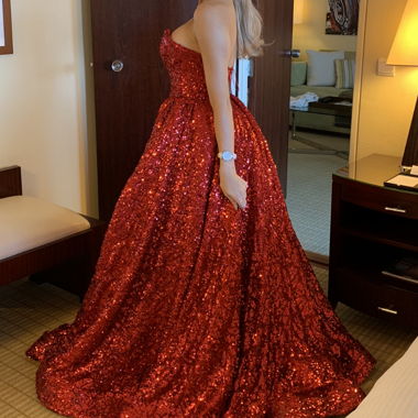 Robe de bal rouge 