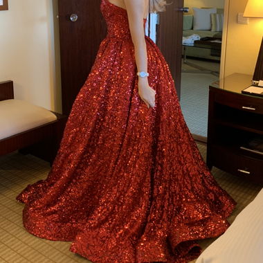 Robe de bal rouge 