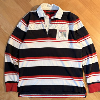 Polo Tommy Hilfiger a maniche lunghe a righe