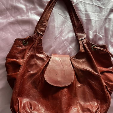 vintage real leather bag