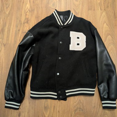 Giacca da baseball nera