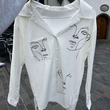 Abstract Face Blouse