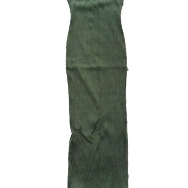 Grünes geripptes Maxikleid