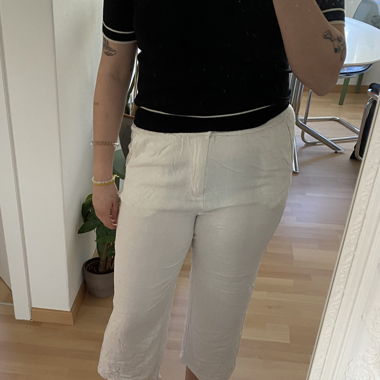 Linen blend Stoffhose