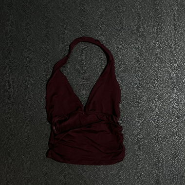 Top rosso halter