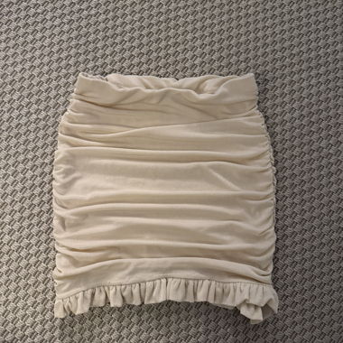 Beige Ruffled Skirt