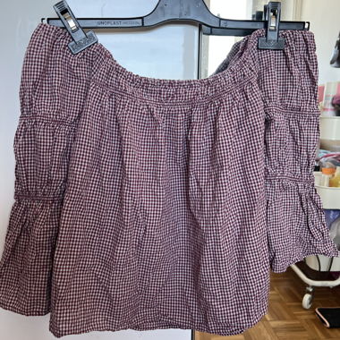 Top vichy New Look bordeaux