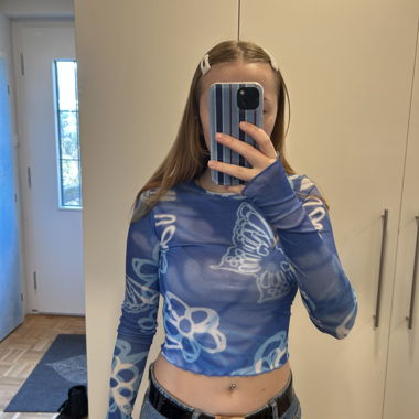 T-shirt à manches longues en mesh Ruby bleu S