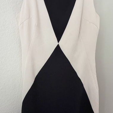Robe courte bicolore