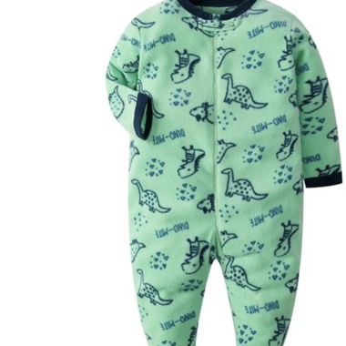 Kids dinosaur pajama bodysuit
