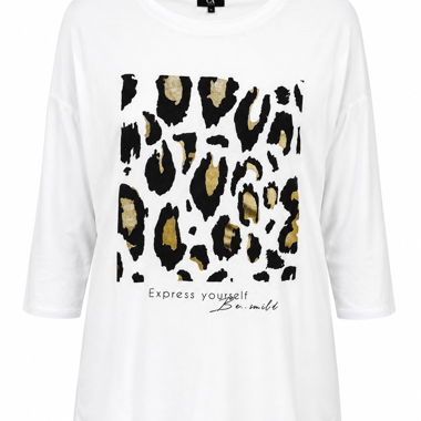 T-shirt blanc à imprimé