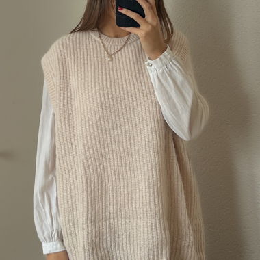 Gilet rosa Zara lavorato a maglia