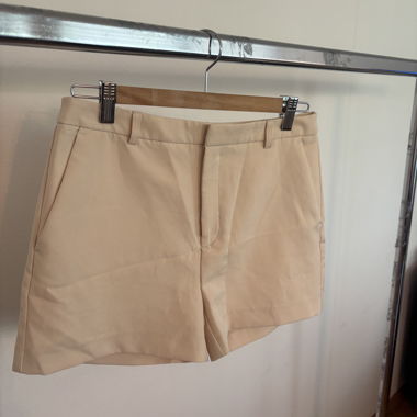 Beige Elegant Shorts