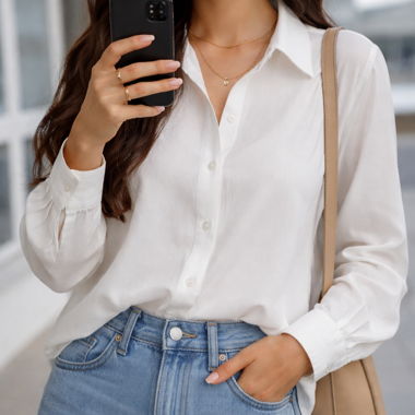 Blouse blanche pour femme