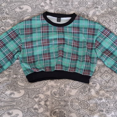 Crop top in felpa