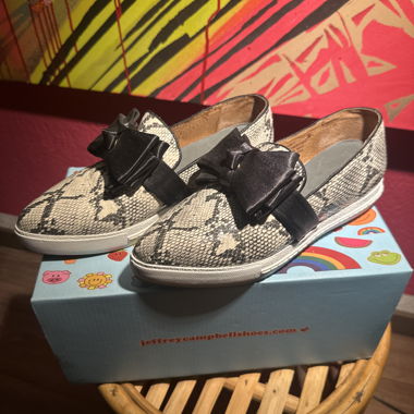 Snake-print Loafer Sneakers