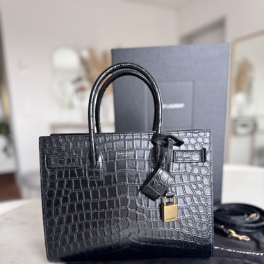 Sac de Jour Baby - Saint Laurent - Cuir crocodile