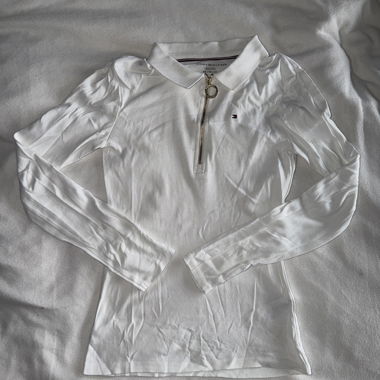 Maglia a Maniche Lunghe Bianca Tommy Hilfiger
