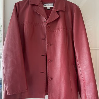 Giacca in pelle rossa