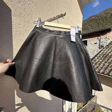 american apparel leather skirt