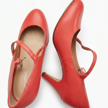 Rote Slingback-Pumps