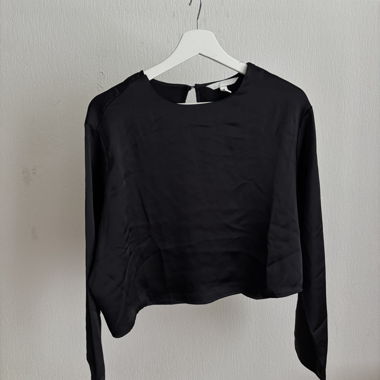 Top nero a maniche lunghe H&M