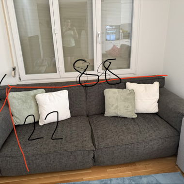 Dunkelgraues 3-Sitzer Sofa